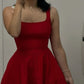 A Line Red Short Evening Dress Homecoming Dress Short Party Dress    fg7813