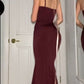 Sexy Mermaid Spaghetti Straps Burgundy Long Evening Dress Prom Dresses    fg7790