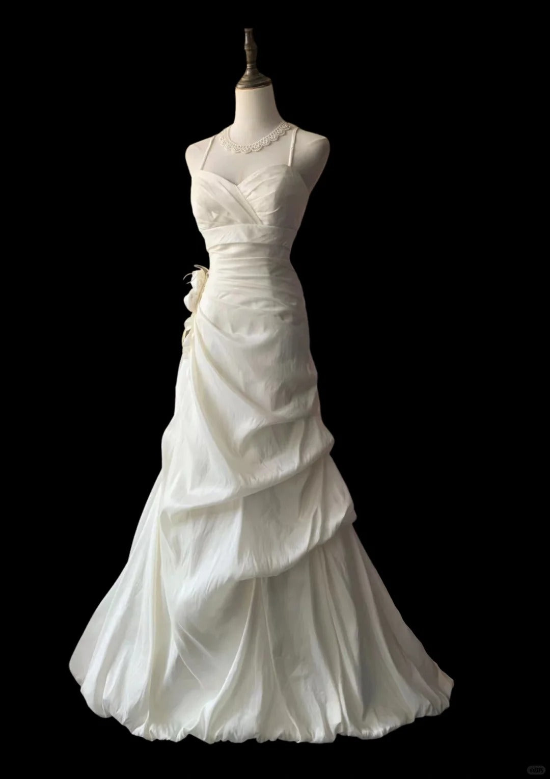 White Party Dress Long Evening Dress Princess Wedding Dress    fg8109