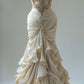 Vintage Mermaid Strapless Chiffon Prom Dresses Wedding Dress    fg7837
