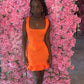 Orange Birthday Outfit Short Evening Dress Cocktail Dresses Short Party Dress   fg7979