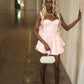 Pink Birthday Dress Homecoming Dress Short Party Dress    fg7731