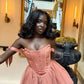 Off The Shoulder Birthday Dress Pink Homecoming Dress Short Party Dress    fg7714