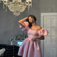 A Line Pink Short Evening Dress Cocktail Dresses Short Party Dress    fg7851