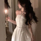 A Line White Halter Homecoming Dress Short Evening Dress Cocktail Dresses Short Party Dress   fg7905