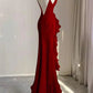 White Sheath Halter Backless Wedding Dress    fg3671