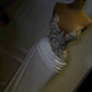 Sheath sexy white dress with diamond evening Dress      fg6777
