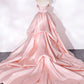 Sweep Train Satin Long Prom Dress, Formal Evening Dresses      fg6500