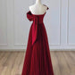 Robe de bal trapèze simple en satin et tulle, longueur au sol, fg6352
