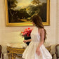White Cocktail Party Dress Elegant Evening Gown for Women      fg6591