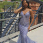 Mermaid Prom Dresses Light purple Evening Gown     fg6781
