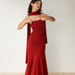Strapless Mermaid Red Long Prom Dress Evening Dresses        fg6686