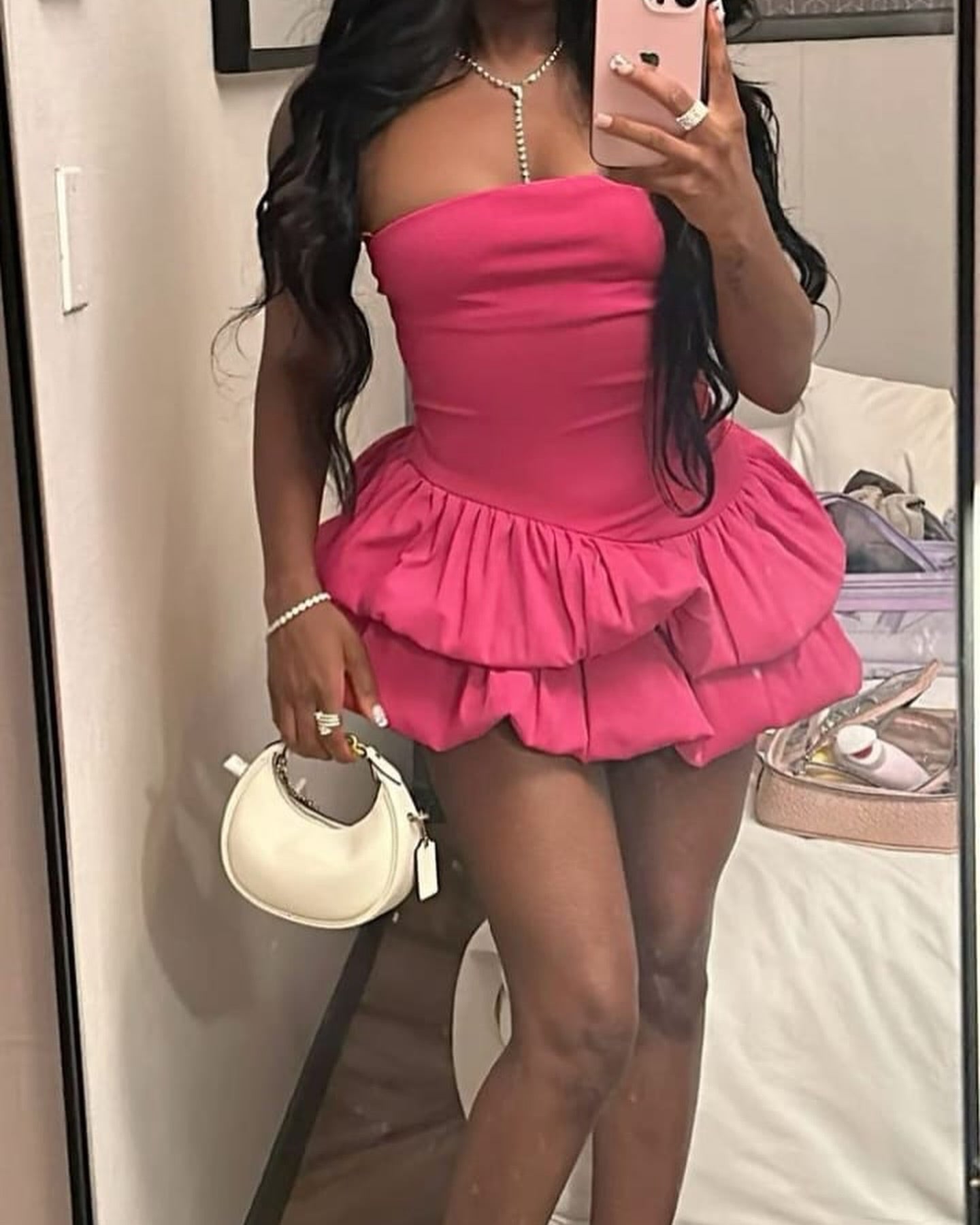 Trägerloses Etuikleid, schönes kurzes Partykleid fg6517