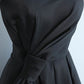 Simple Sweetheart Satin Short Black Prom Dress, Black Homecoming Dresses          fg6631