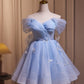 Fairy Off the Shoulder Lace Short Homecoming Dresses       fg6048