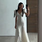 Maxi Dress for Women V-neck Puff Sleeve Elegant Party New Fashion Evening Dress     fg5978
