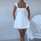 White Cap Sleeves Party Dress Short Prom Dress Birthday Dress     fg7416