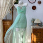 Mint Green Vintage Evening Dress Elegant Sleeveless Short Prom Party Dress    fg8177