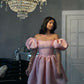 A Line Pink Short Evening Dress Cocktail Dresses Short Party Dress    fg7851