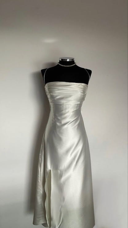 Sexy Spaghettiträger-Ballkleid mit Schlitz fg6492