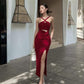 Sexy Red Cut Out Sheath Party Dress with Slit        fg5420