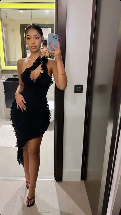 Sexy Black Party Dress Sexy Evening Dress      fg7420