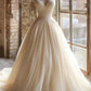 A Line Strapless Unique Long Wedding Dress Evening Party Dresses    fg7736
