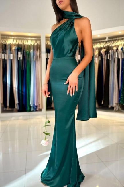 Elegant Halter Sleeveless Mermaid Floor Length Prom Dress      fg6552