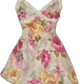 Robe de cocktail courte à imprimé floral fg7539