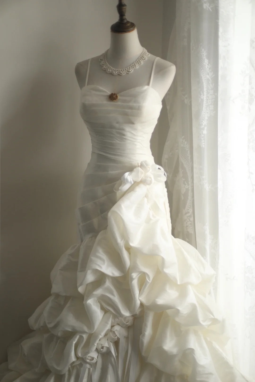 White Party Dress Long Evening Dress Princess Wedding Dress    fg8110