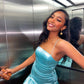Blue Sheath Short Evening Dress Cocktail Dresses Short Party Dress   fg7897