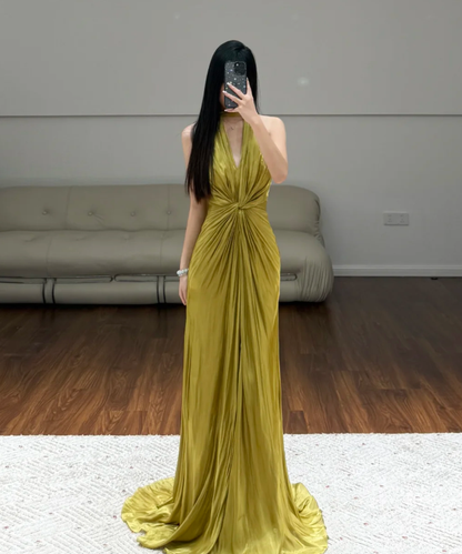 V Neck Prom Party Dress Evening Dress Classy Birthday Outfit  fg8634