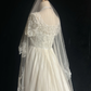 Ivory A Line Wedding Dress With Applique , Elegant Chiffon Wedding Gowns  fg8594