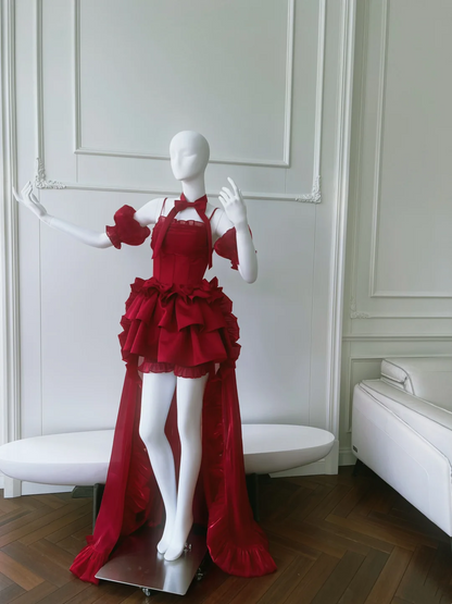 Red Short Prom Dress Sexy Evening Dress Graduation Dress Birthday Outfit fg8465