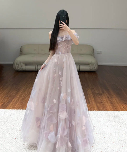 Off The Shoulder Tulle Prom Party Dress 19th Birthday Dress fg8618