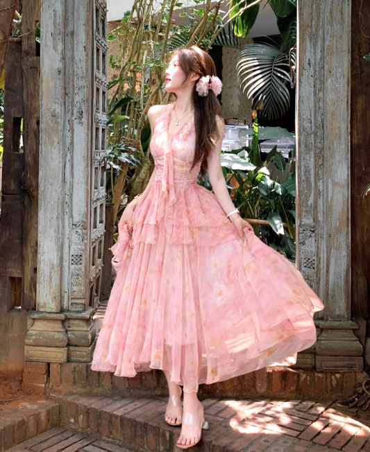 Stunning floral print dress perfect for a spring vacation gorgeous maxi dress  A03