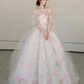 Off The Shoulder Tulle Prom Party Dress Birthday Dress Evening Dress fg8655