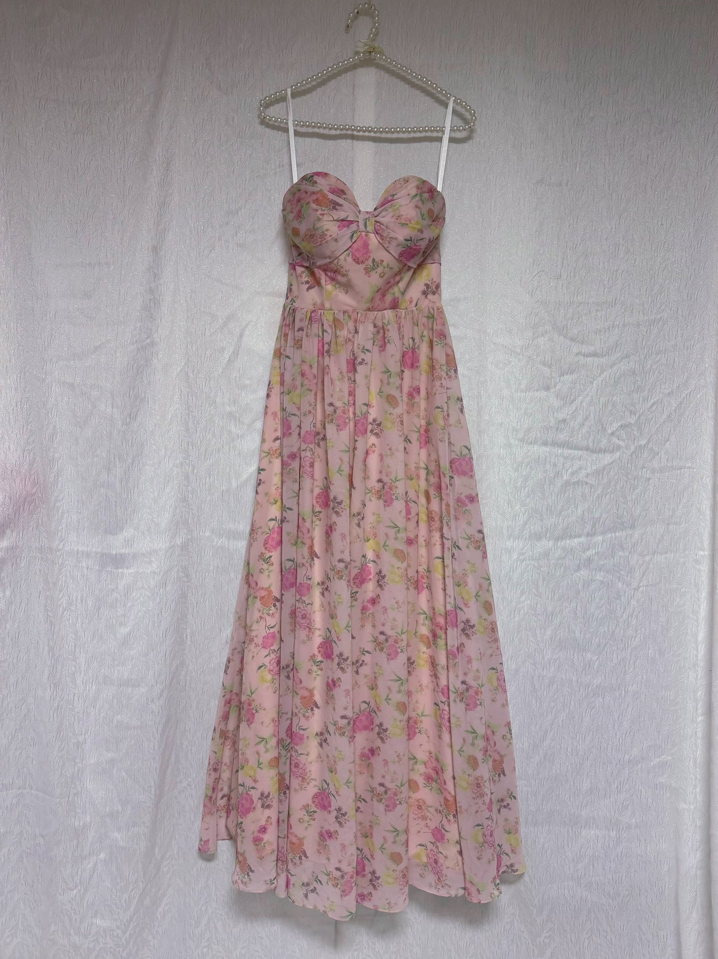 Chiffon Flora Prom Party Dress Sweetheart Neck Evening Dress  fg8752