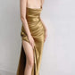 Goldenes Ballkleid, formelles Partykleid, fg5214