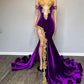 Arabic Prom Dresses, Fashion Party Dresses, Off The Shoulder Prom Dresses, Purple Evening Dresses   fg5145