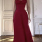 Einfarbiges langes Kleid ärmellos Party A-Linie Ballkleid fg4866