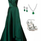 Elegant Green High Low Prom Dress Formal Party Dress       fg5219