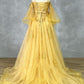 Träger Spitzenapplikationen A-Linie Abendkleid fg5011