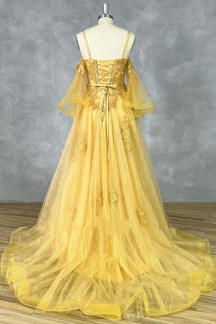 Träger Spitzenapplikationen A-Linie Abendkleid fg5011