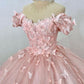 Pink Quinceanera Dresses With Butterflies Girls Sweet 15 Birthday Party Ball Gown Dress     fg4451