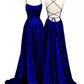Langes, glitzerndes A-Linien-Ballkleid mit gekreuztem Rücken, fg4709