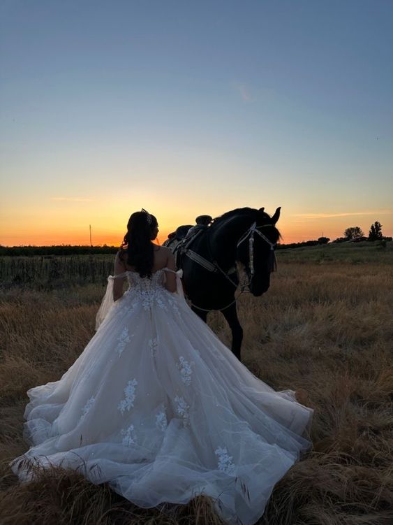 Off The Shoulder Tulle White Appliques Wedding Dresses      fg5397