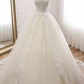 A Line Lace Wedding Dresses Lace Poofy Evening Dress       fg4878