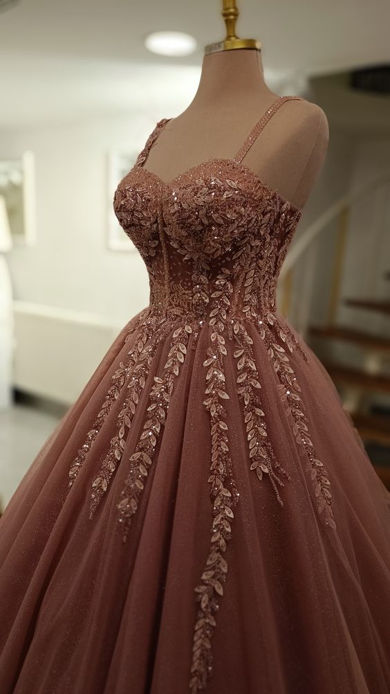 A-Linie Träger Tüll Ballkleid Geburtstagsparty Kleid Abendkleider für formelle Anlässe fg5236