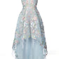 Asymmetrisches Ballkleid mit Spaghettiträgern und Herzausschnitt fg5178
